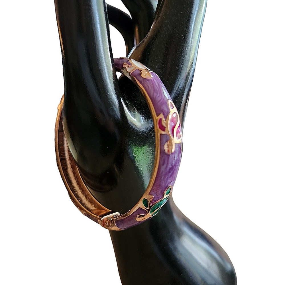 Jiu Long Xing Cloisonne Turtle Clamper Bracelet
